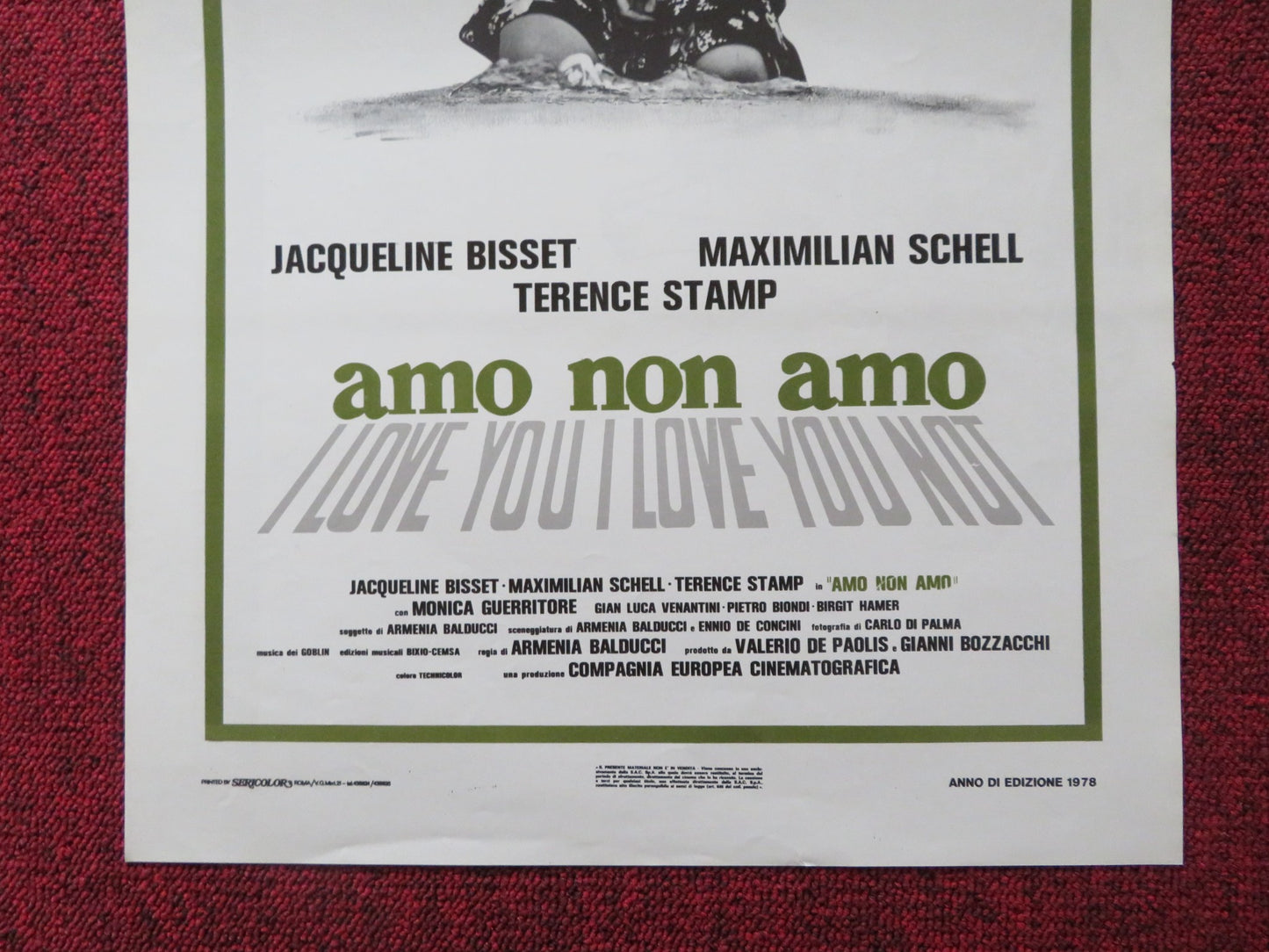 AMO NON AMO ITALIAN LOCANDINA POSTER JACQUELINE BISSET TERENCE STAMP 1978 - Rendezvous Cinema