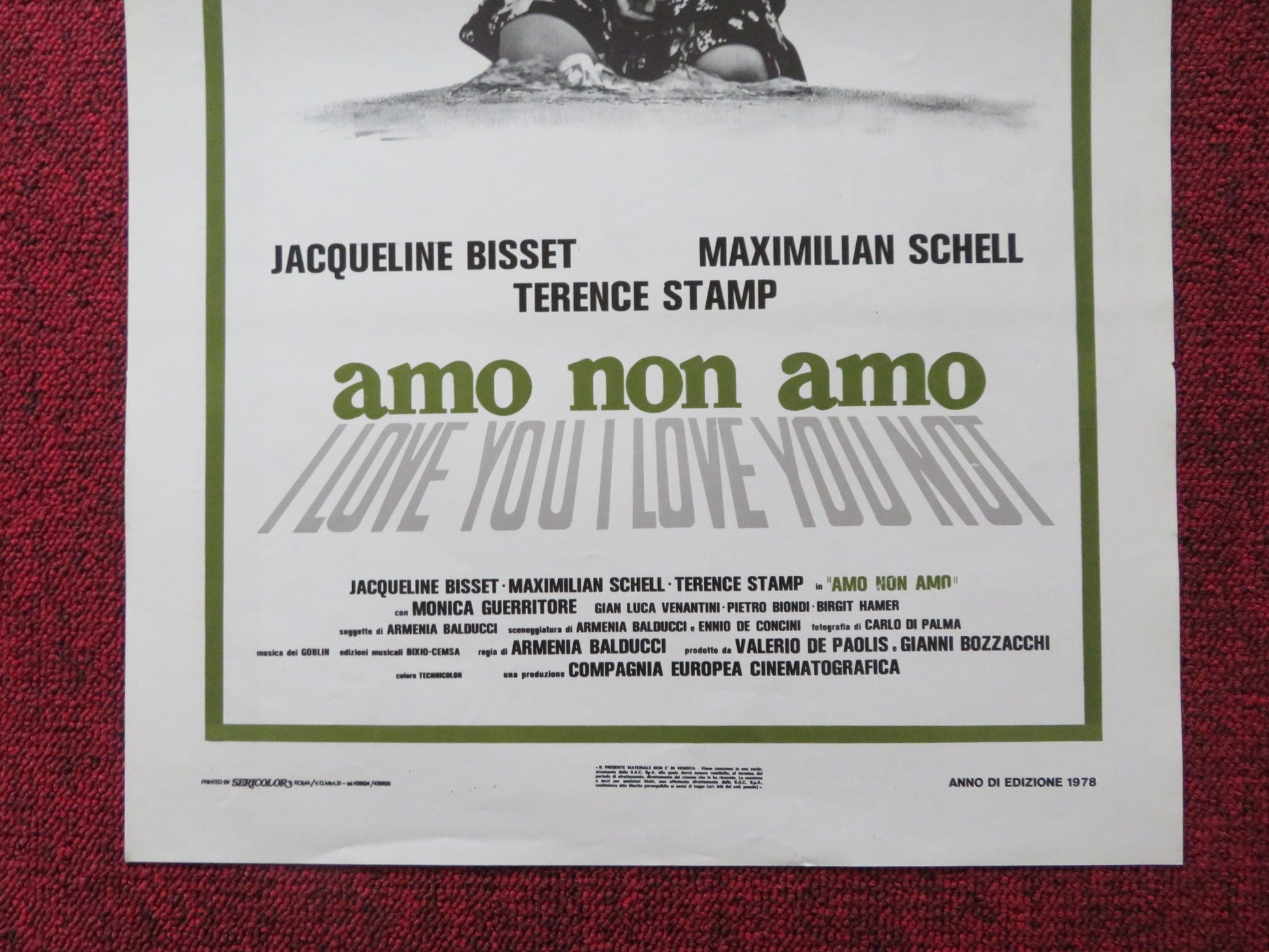 AMO NON AMO ITALIAN LOCANDINA POSTER JACQUELINE BISSET TERENCE STAMP 1978 - Rendezvous Cinema
