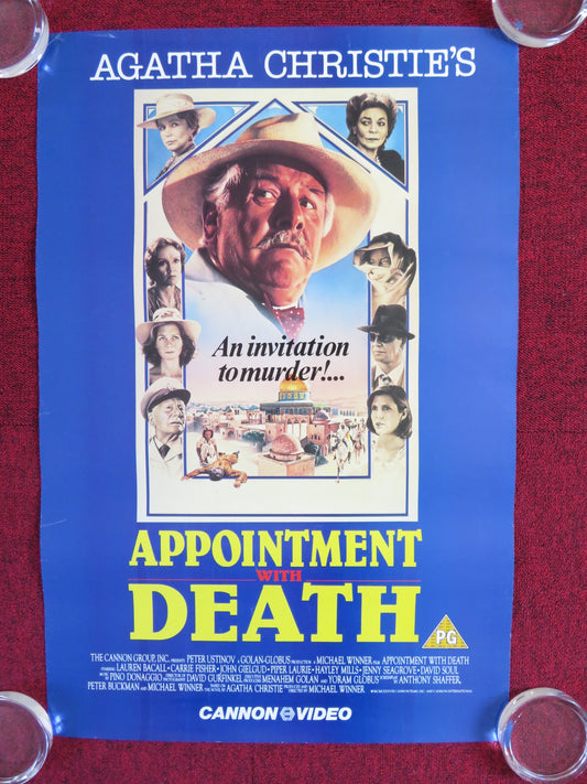APPOINTMENT WITH DEATH VHS VIDEO POSTER ROLLED CANNON P. USTINOV C.FISHER 1988 - Rendezvous Cinema