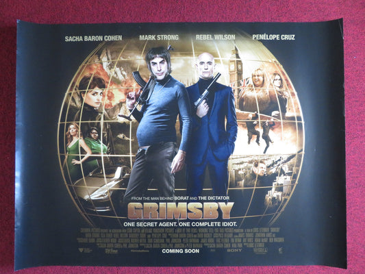 GRIMSBY UK QUAD (30"x 40") ROLLED POSTER SACHA BARON COHEN MARK STRONG 2016 - Rendezvous Cinema