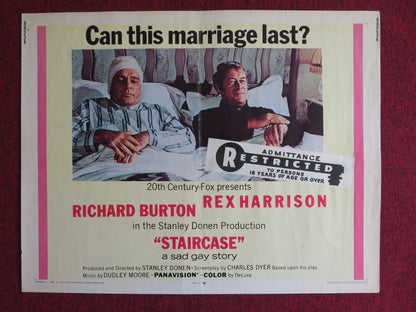 STAIRCASE US HALF SHEET (22"x 28") POSTER RICHARD BURTON REX HARRISON 1969 - Rendezvous Cinema