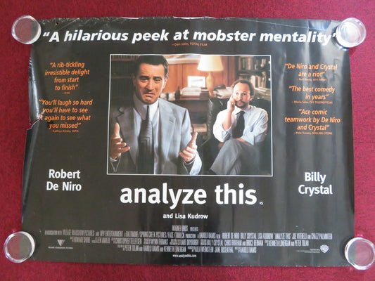 ANALYZE THIS UK QUAD (30"x 40") ROLLED POSTER ROBERT DENIRO BILLY CRYSTAL 1999 - Rendezvous Cinema
