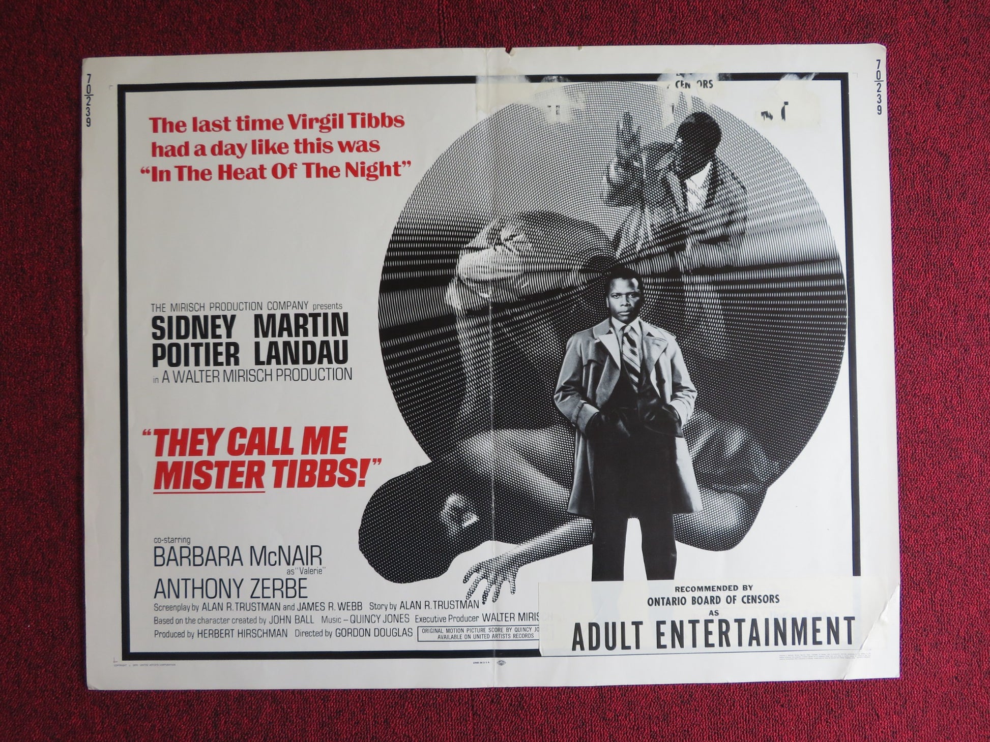 THEY CALL ME MISTER TIBBS! US HALF SHEET (22"x 28") POSTER SIDNEY POITIER 1970 - Rendezvous Cinema