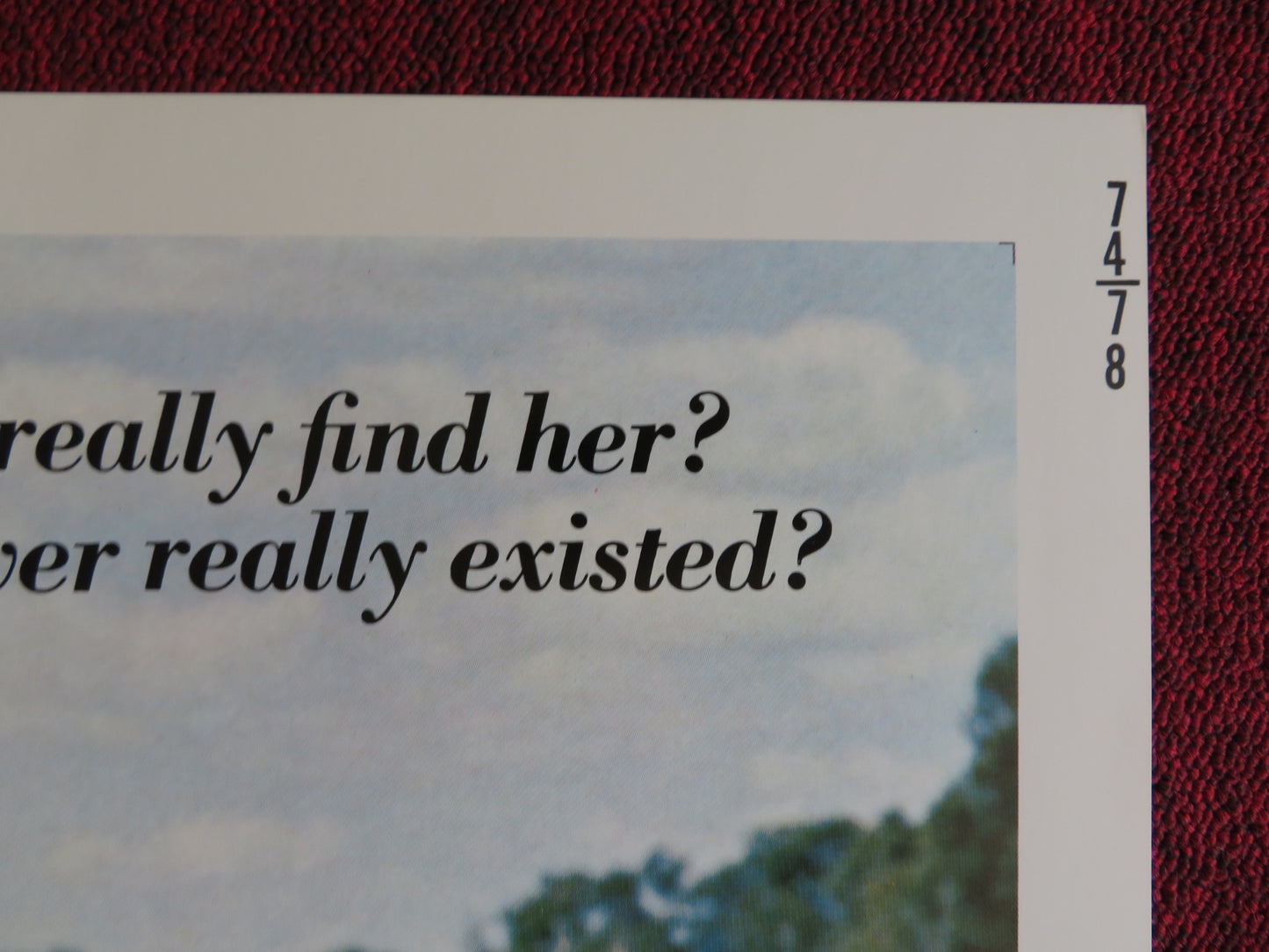 THE GIRL IN BLUE US HALF SHEET (22"x 28") POSTER DAVID SELBY MAUD ADAMS 1974 - Rendezvous Cinema