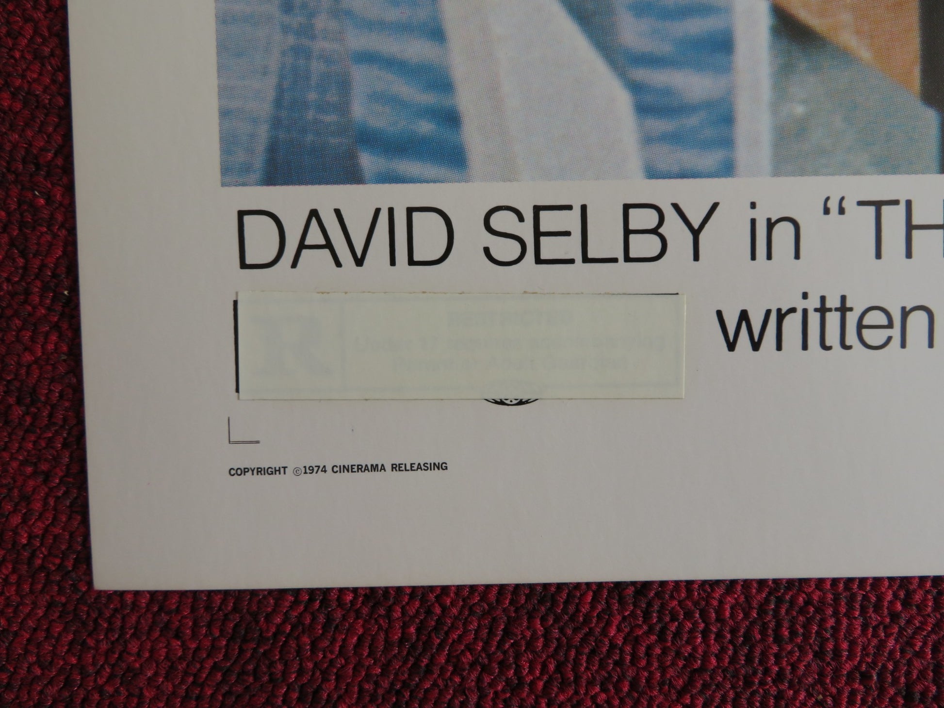 THE GIRL IN BLUE US HALF SHEET (22"x 28") POSTER DAVID SELBY MAUD ADAMS 1974 - Rendezvous Cinema