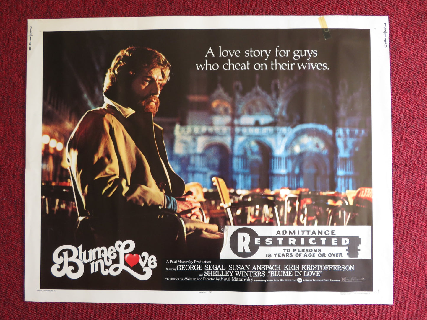 BLUME IN LOVE US HALF SHEET (22"x 28") POSTER GEORGE SEGAL SUSAN ANSPACH 1973 - Rendezvous Cinema