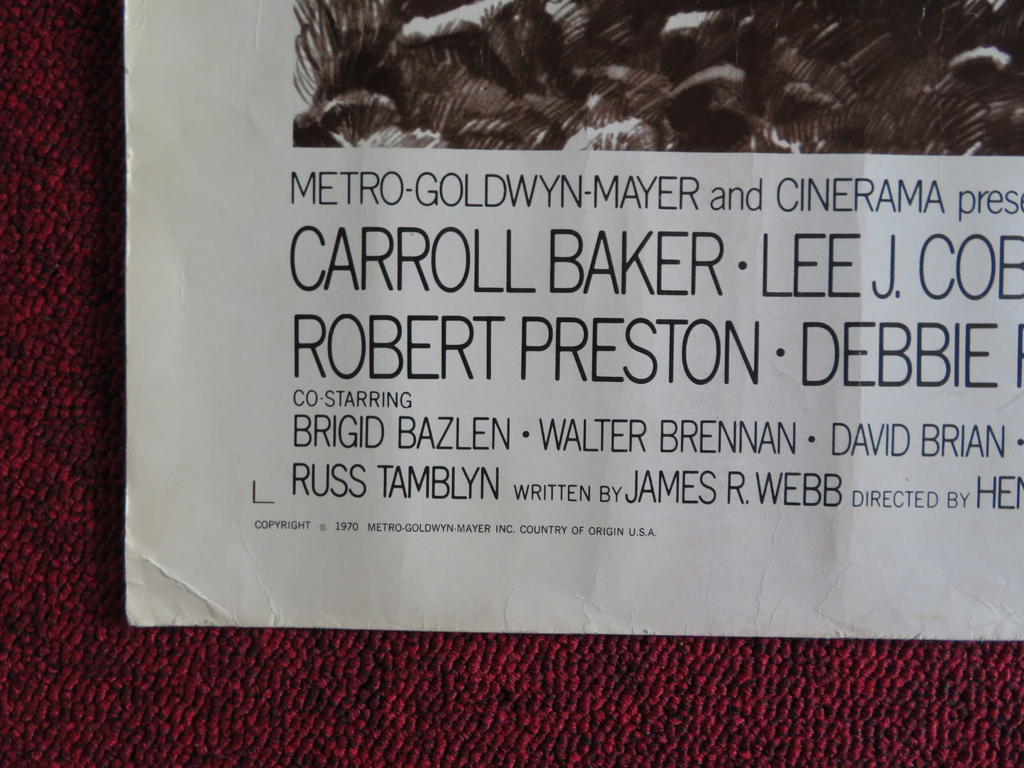 HOW THE WEST WAS WON US HALF SHEET (22"x 28") POSTER C. BAKER JOHN WAYNE 1970 - Rendezvous Cinema