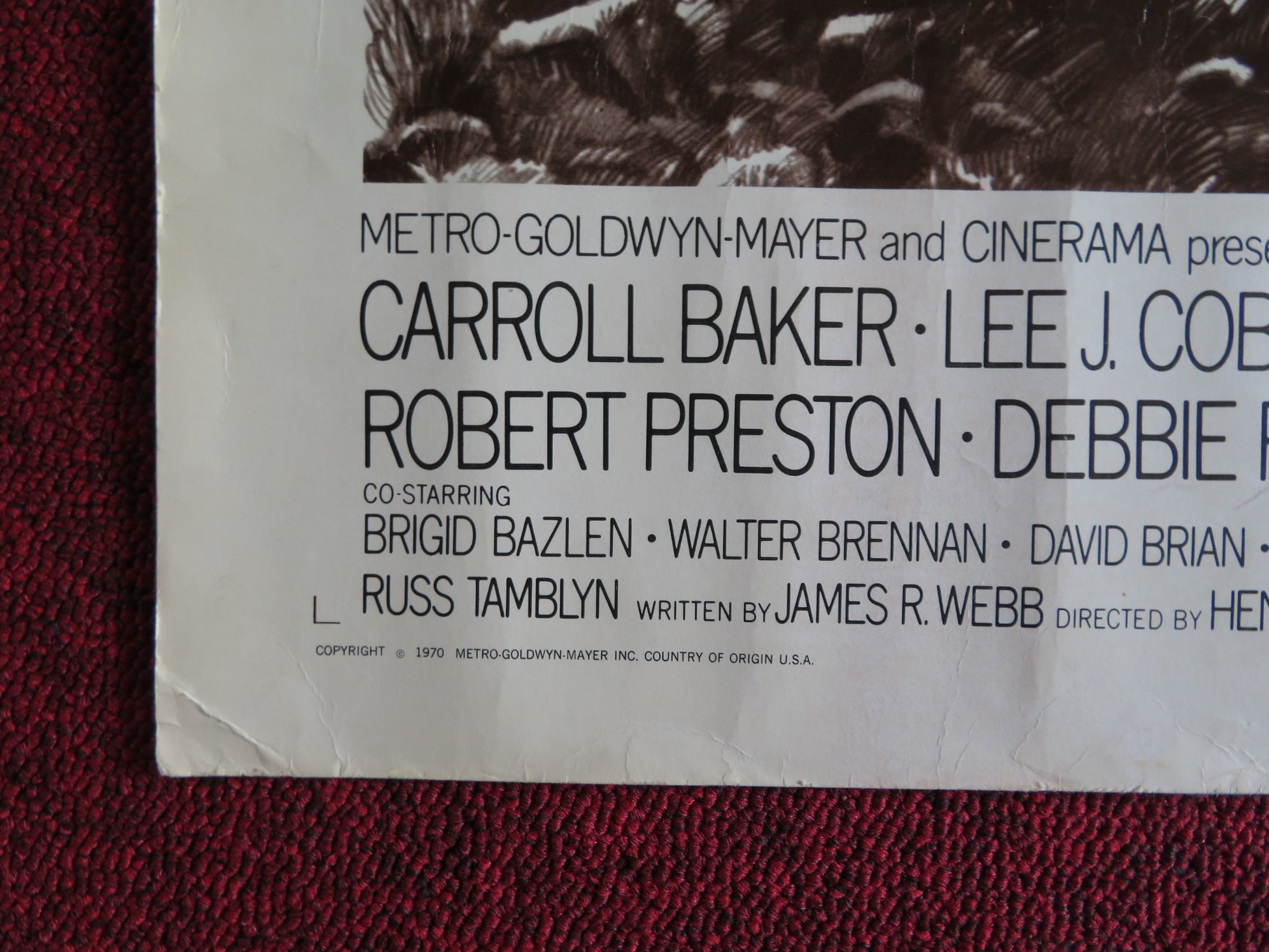 HOW THE WEST WAS WON US HALF SHEET (22"x 28") POSTER C. BAKER JOHN WAYNE 1970 - Rendezvous Cinema