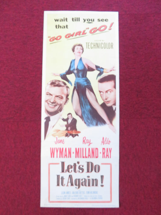LET'S DO IT AGAIN US INSERT (14"x 36") POSTER JANE WYMAN RAY MILLAND 1953