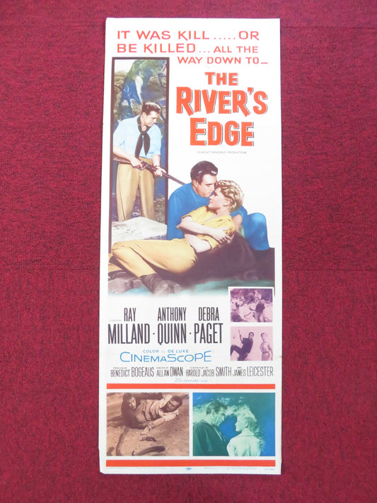 THE RIVER'S EDGE US INSERT (14"x 36") POSTER RAY MILLAND ANTHONY QUINN 1957