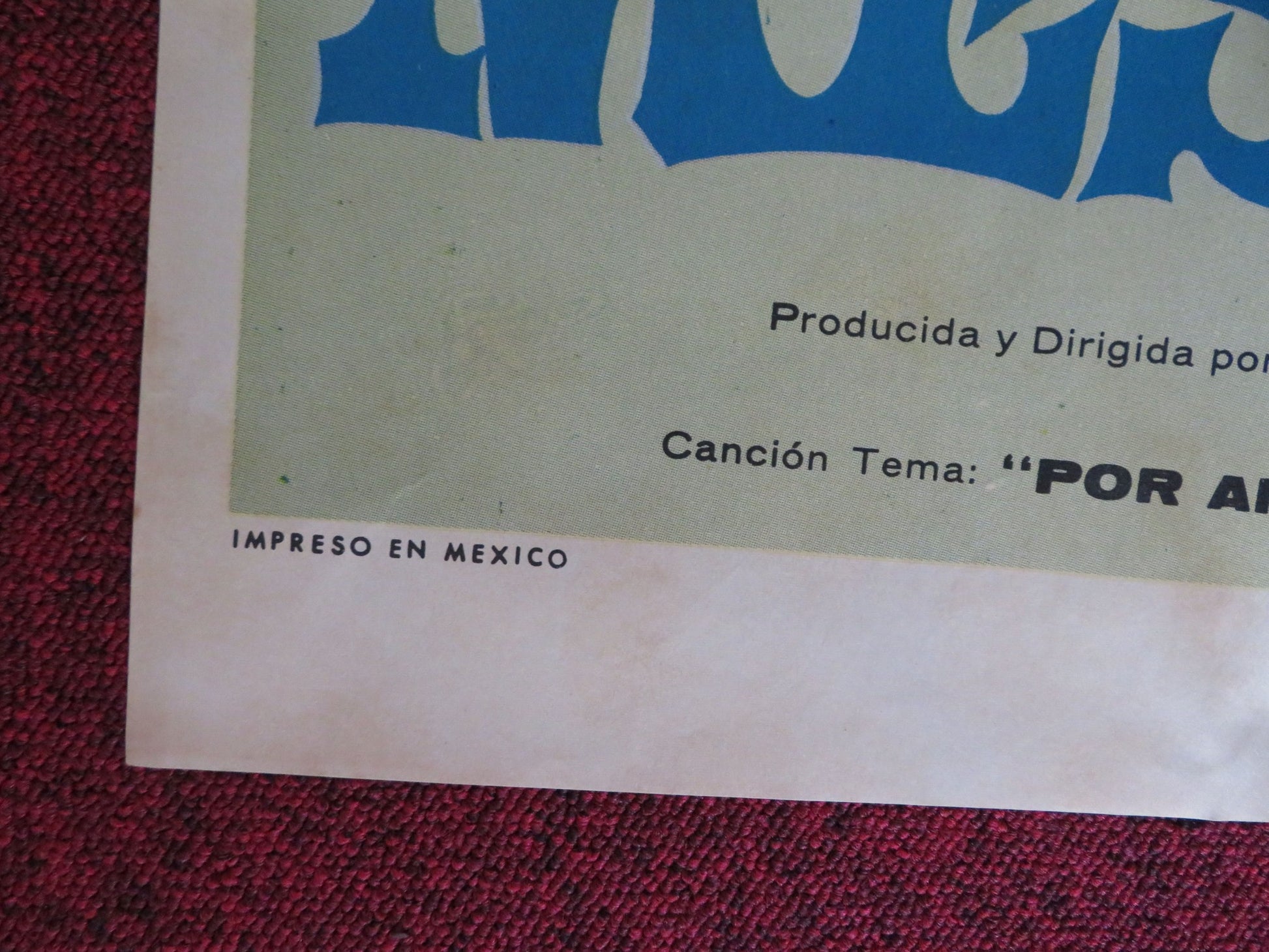 MI MESERA FOLDED MEXICAN POSTER JULIO ALEMAN FLOR PROCUNA 1973 - Rendezvous Cinema