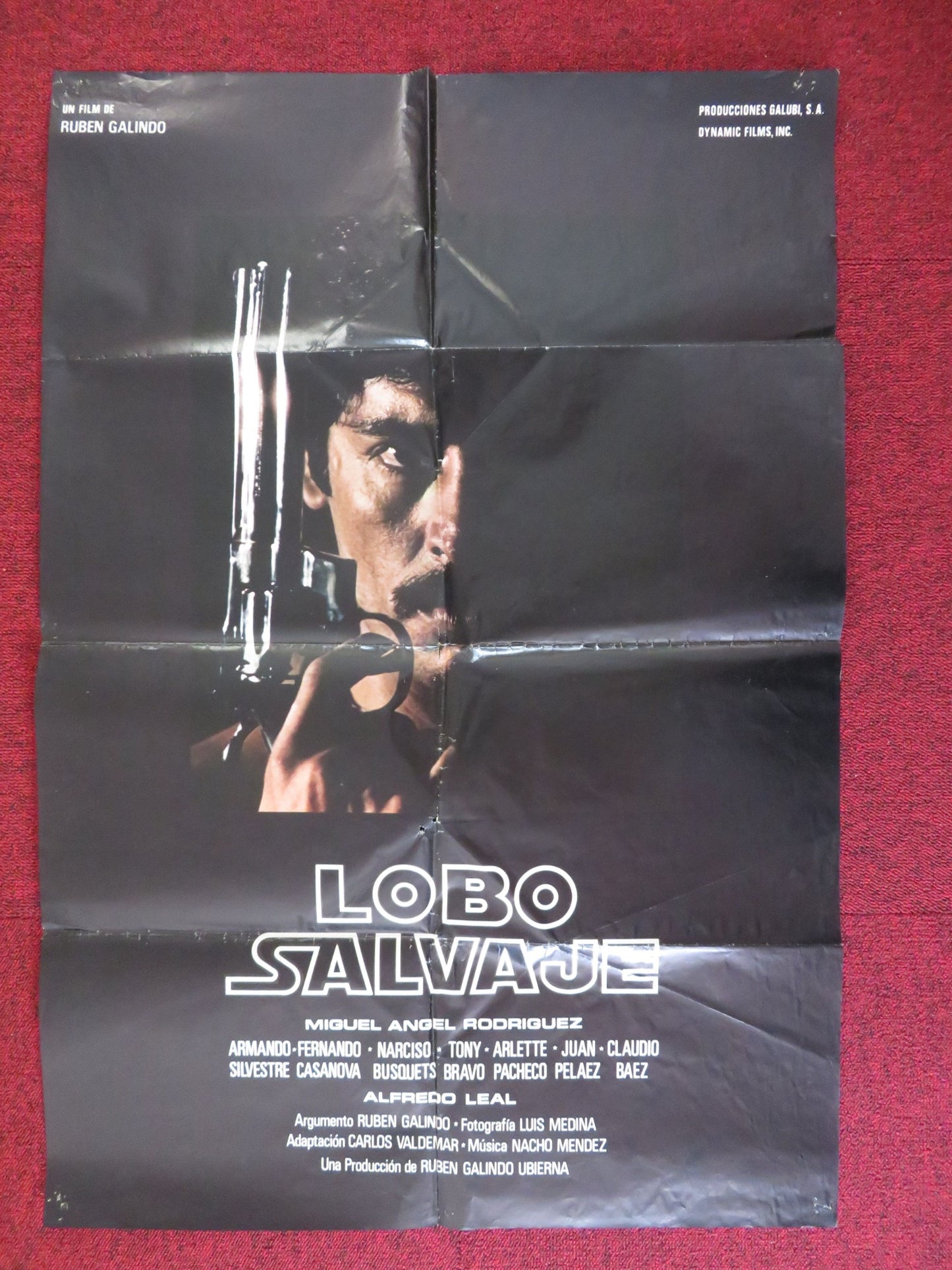 LOBO SALVAJE FOLDED MEXICAN POSTER MIGUEL ANGEL RODRIGUEZ 1985 - Rendezvous Cinema