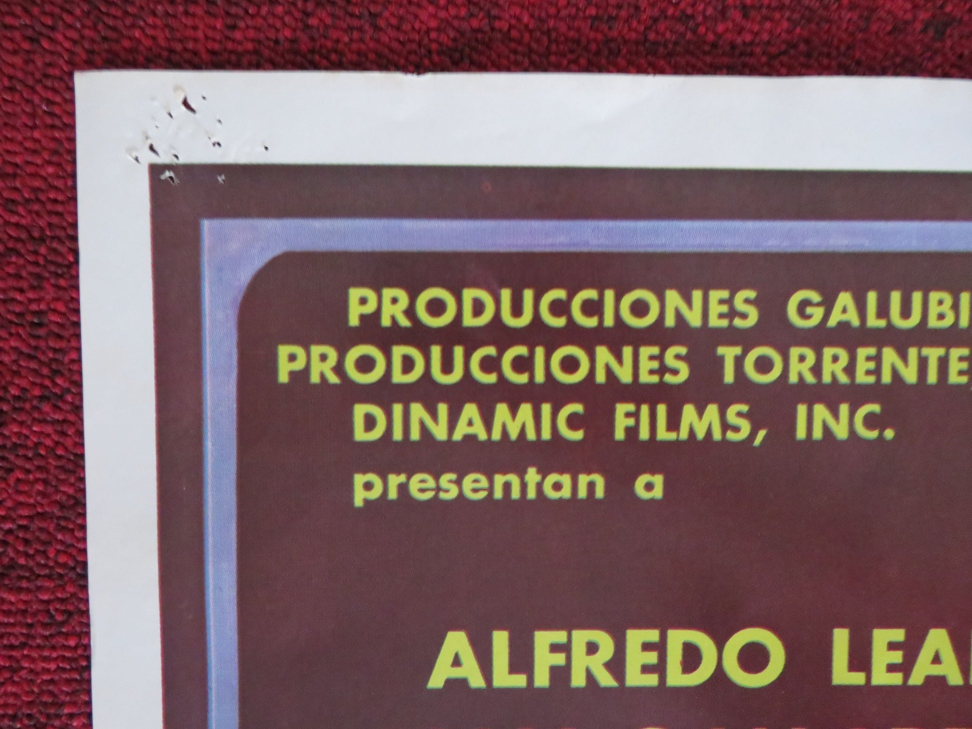 NARCO TERROR FOLDED MEXICAN POSTER EDUARDO YANEZ FELICIA MERCADO 1985 - Rendezvous Cinema