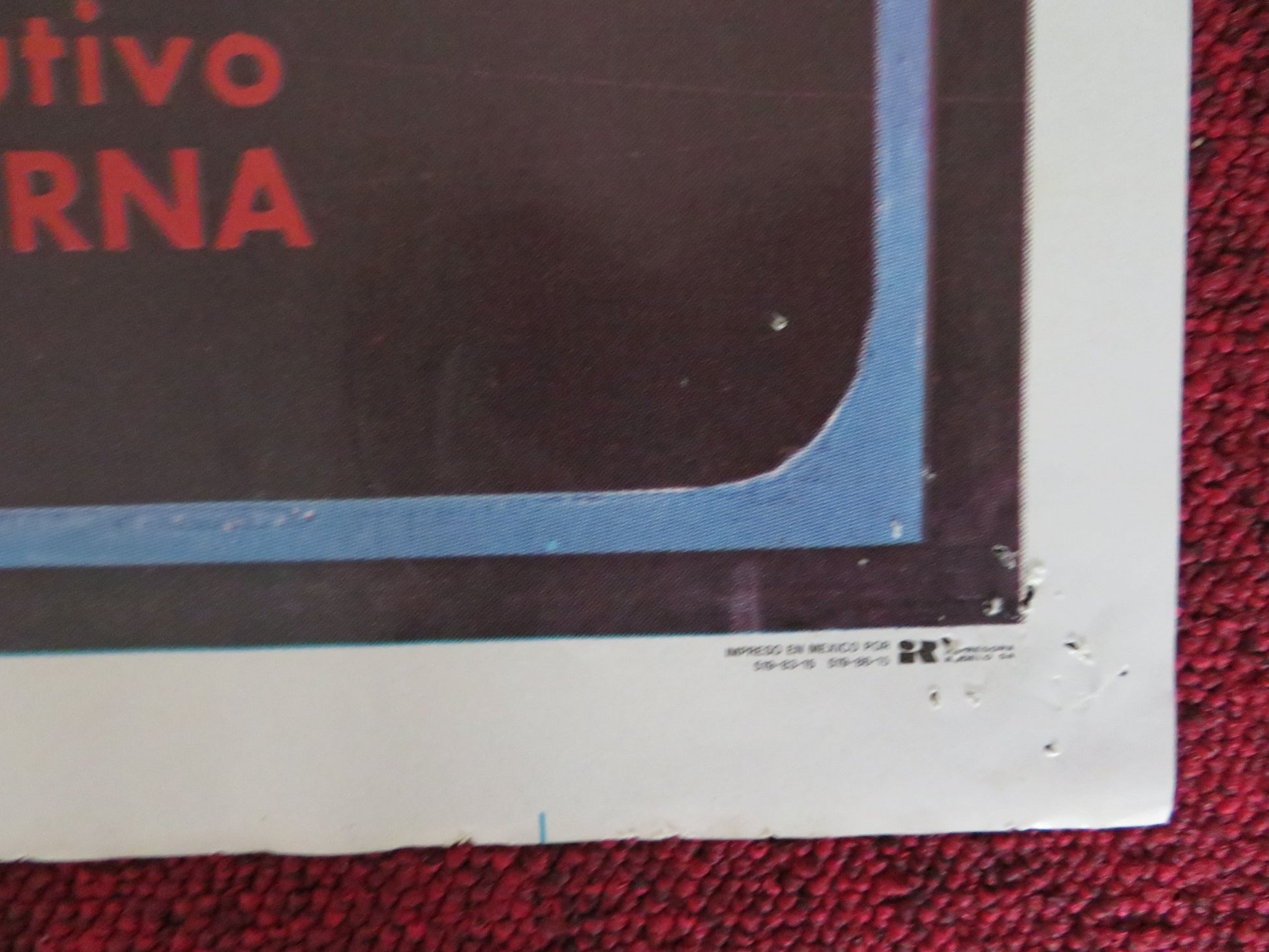 NARCO TERROR FOLDED MEXICAN POSTER EDUARDO YANEZ FELICIA MERCADO 1985 - Rendezvous Cinema