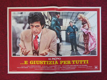 AND JUSTICE FOR ALL ITALIAN FOTOBUSTA POSTER AL PACINO JACK WARDEN 1979 - Rendezvous Cinema