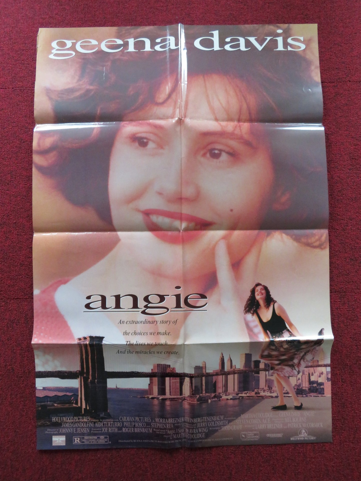 ANGIE FOLDED US ONE SHEET POSTER GEENA DAVIS 1994 - Rendezvous Cinema