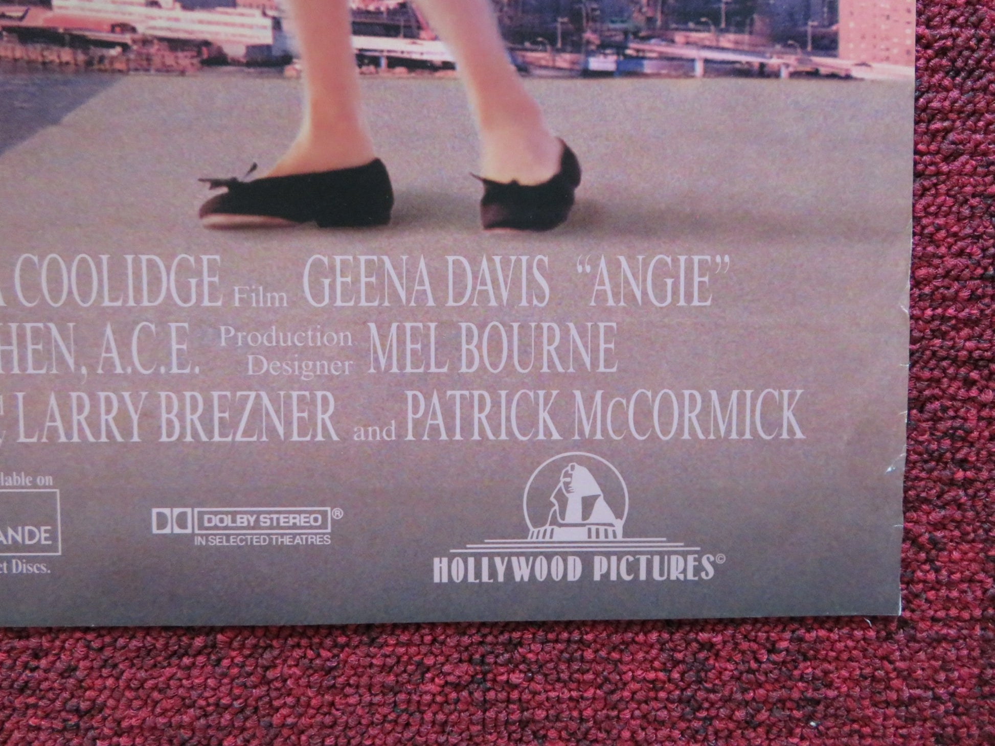 ANGIE FOLDED US ONE SHEET POSTER GEENA DAVIS 1994 - Rendezvous Cinema