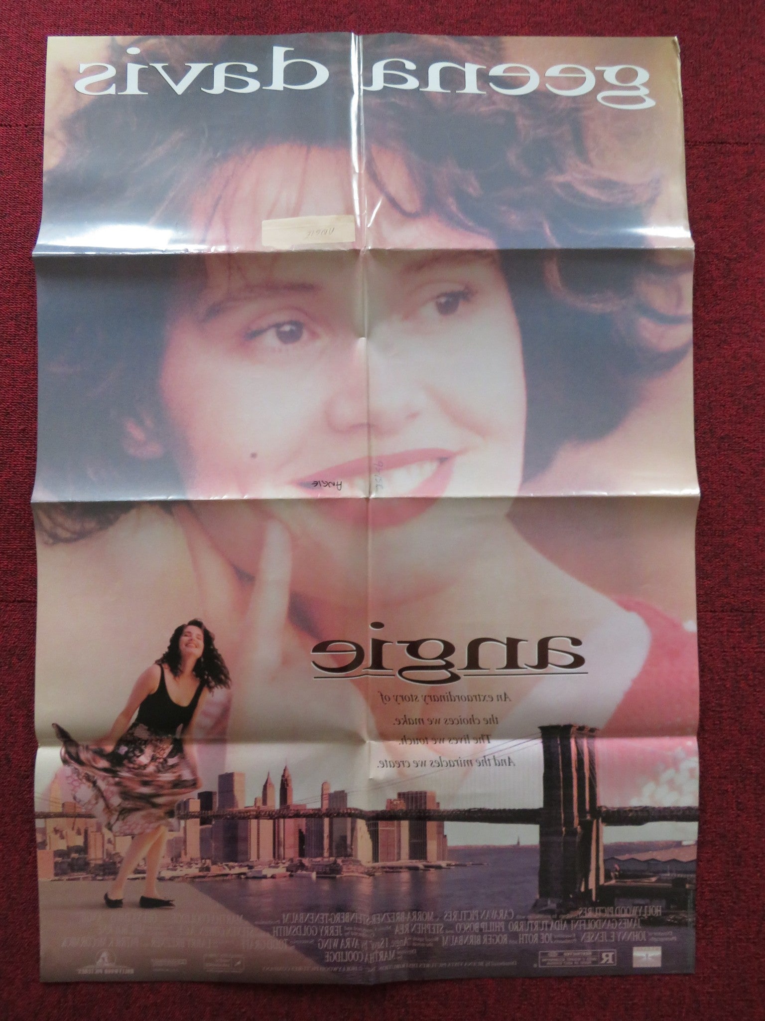 ANGIE FOLDED US ONE SHEET POSTER GEENA DAVIS 1994 - Rendezvous Cinema
