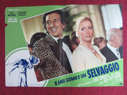 IL MIO UOMO E' UN SELVAGGIO - A ITALIAN FOTOBUSTA POSTER YVES MOTAND 1975 - Rendezvous Cinema