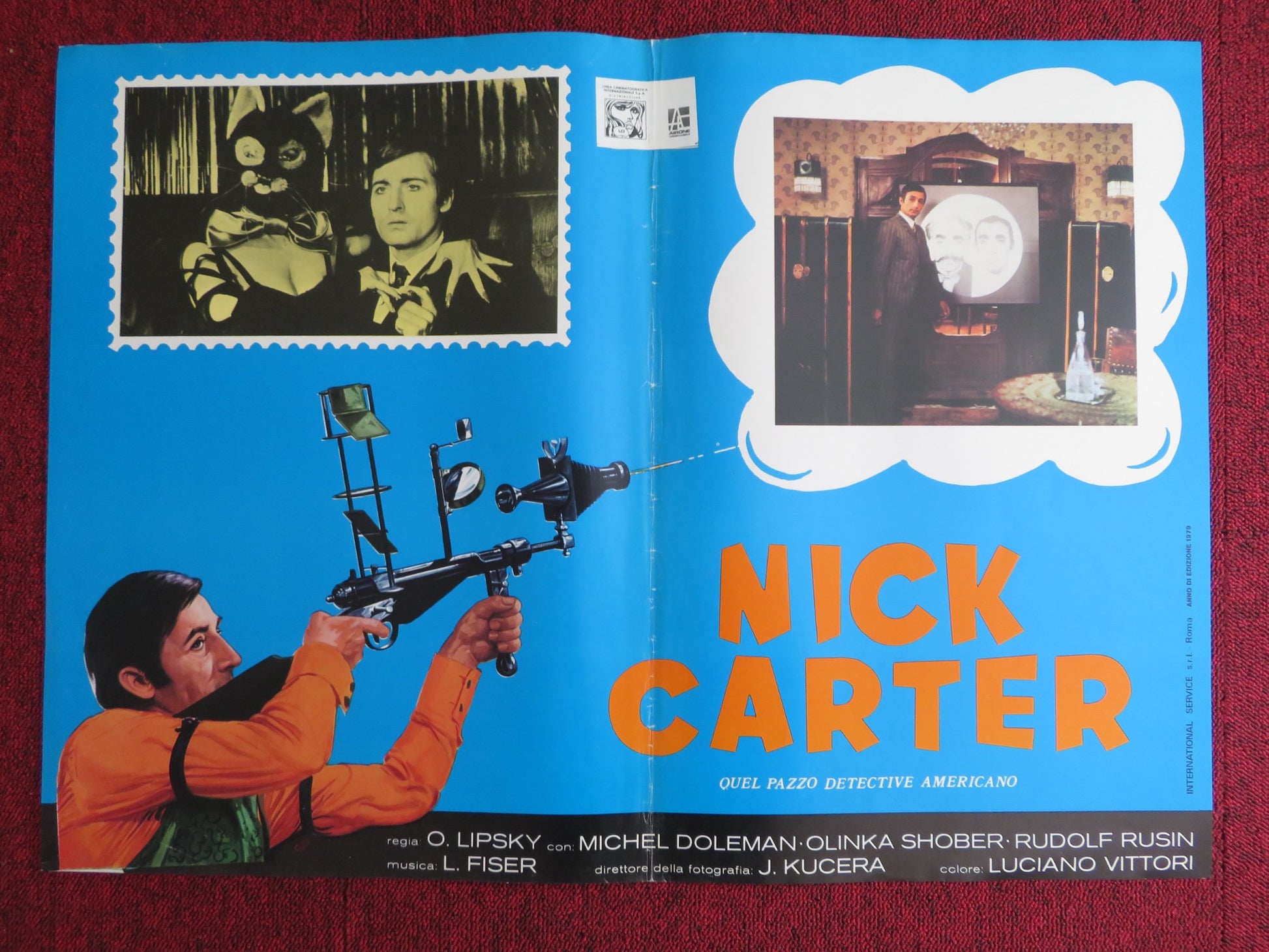 NICK CARTER QUEL PAZZO DETECTIVE AMERICANO - D ITALIAN FOTOBUSTA POSTER 1978 - Rendezvous Cinema