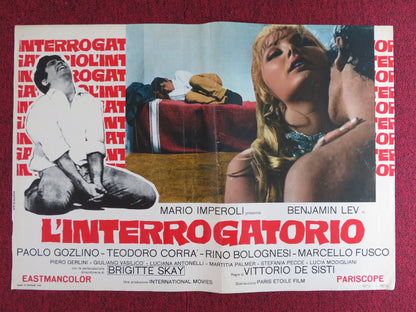 L'INTERROGATORIO A ITALIAN FOTOBUSTA POSTER BENJAMIN LEV PAOLO GOZLINO 1970 - Rendezvous Cinema