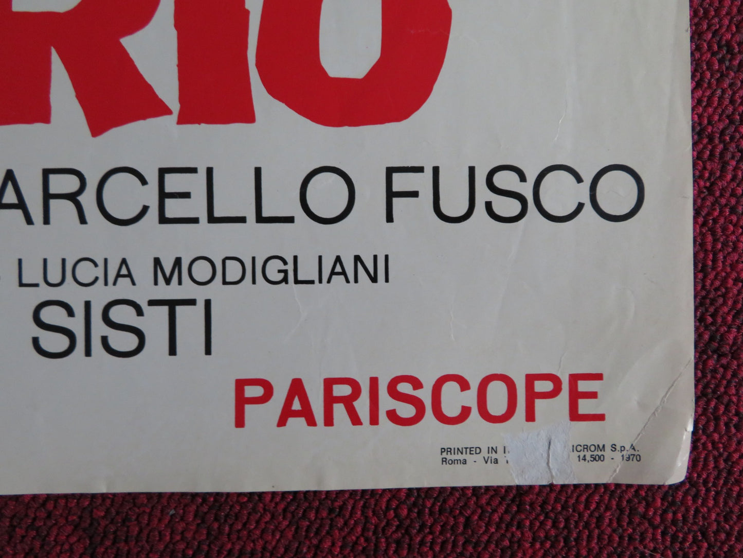 L'INTERROGATORIO A ITALIAN FOTOBUSTA POSTER BENJAMIN LEV PAOLO GOZLINO 1970 - Rendezvous Cinema