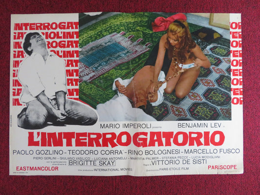 L'INTERROGATORIO B ITALIAN FOTOBUSTA POSTER BENJAMIN LEV PAOLO GOZLINO 1970 - Rendezvous Cinema