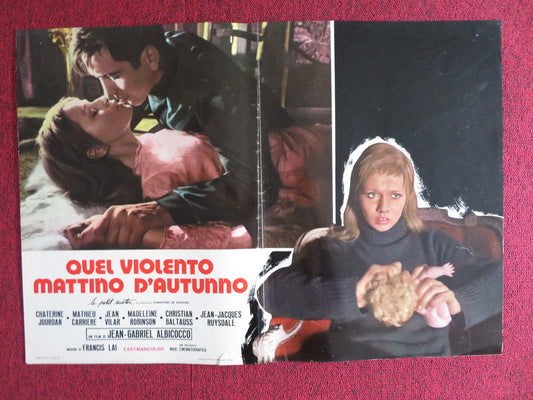 QUEL VIOLENTO MATTINO D'AUTUNNO- A ITALIAN FOTOBUSTA POSTER C. JOURDAN 1971 - Rendezvous Cinema