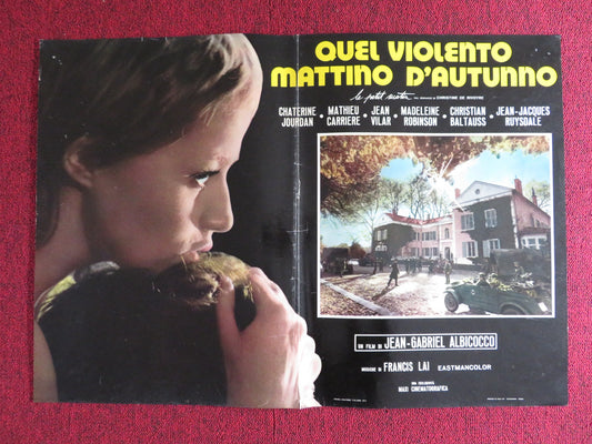 QUEL VIOLENTO MATTINO D'AUTUNNO- C ITALIAN FOTOBUSTA POSTER C. JOURDAN 1971 - Rendezvous Cinema