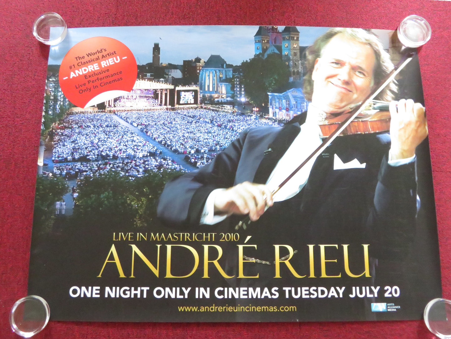 ANDRE RIEU LIVE IN MAASTRICHT UK QUAD ROLLED POSTER 2010 - Rendezvous Cinema