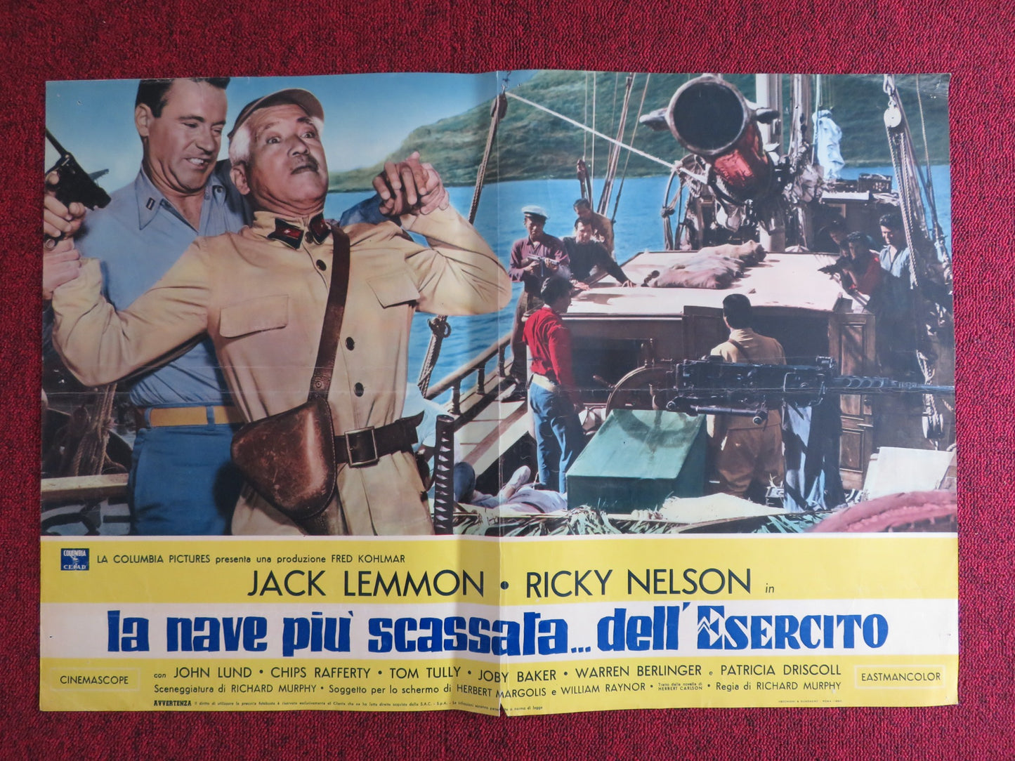 THE WACKIEST SHIP IN THE ARMY ITALIAN FOTOBUSTA POSTER JACK LEMMON R NELSON 1960 - Rendezvous Cinema