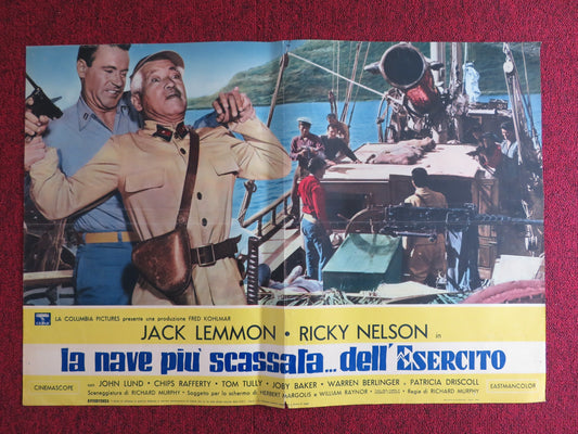 THE WACKIEST SHIP IN THE ARMY ITALIAN FOTOBUSTA POSTER JACK LEMMON R NELSON 1960 - Rendezvous Cinema