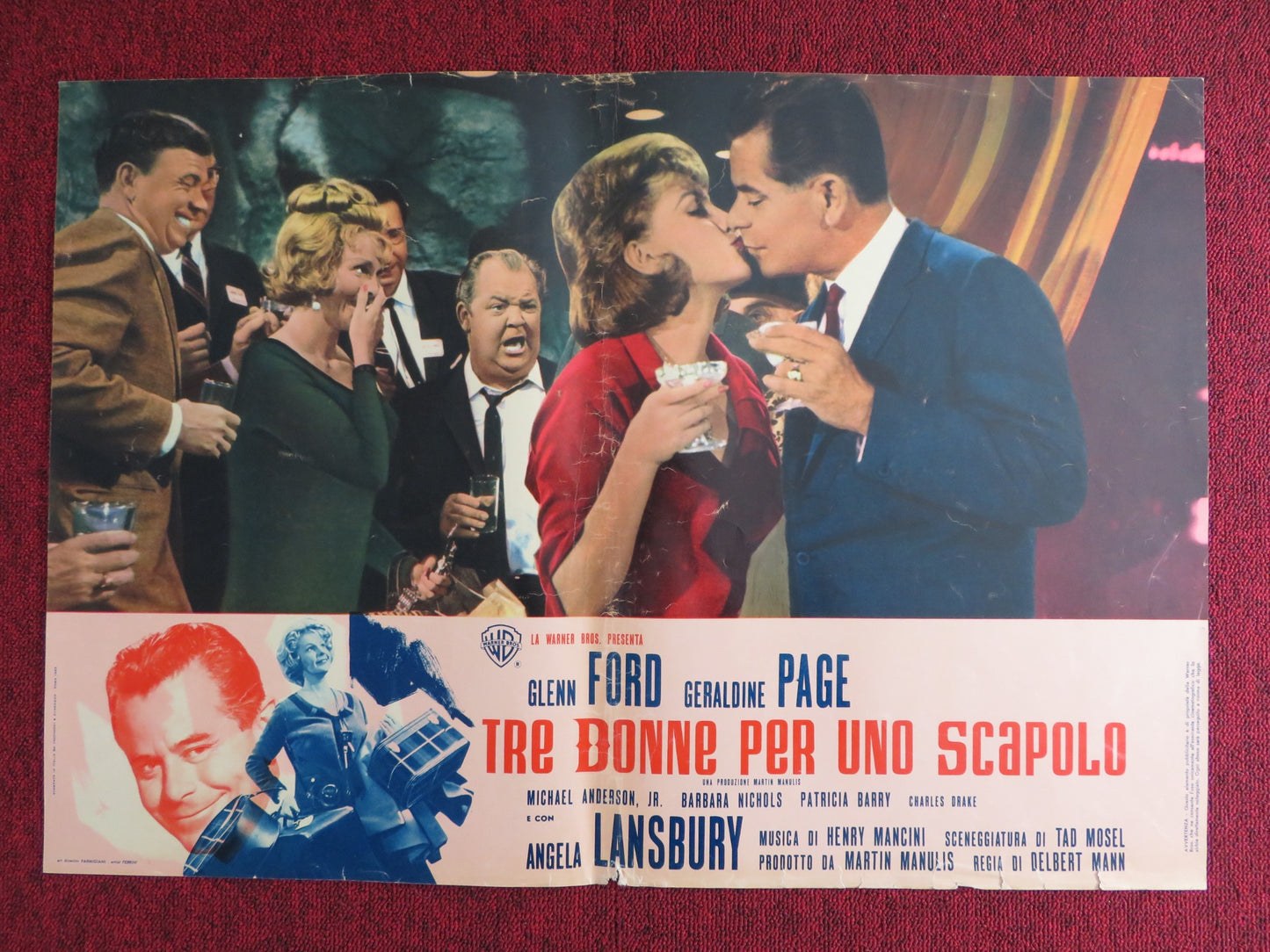 TRE DONNE PER UNO SCAPOLO ITALIAN FOTOBUSTA POSTER GLENN FORD G PAGE 1965 - Rendezvous Cinema