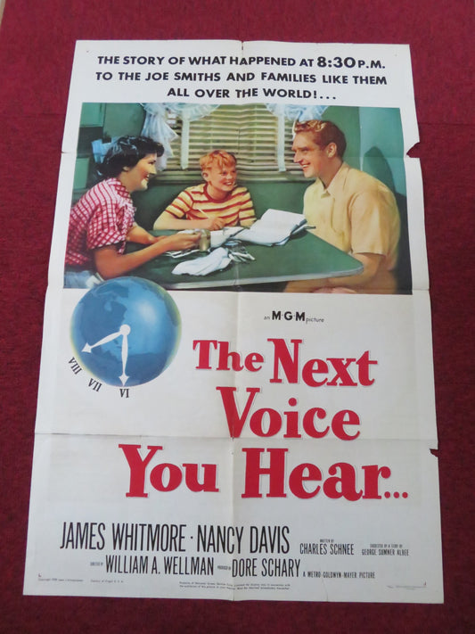 THE NEXT VOICE YOU HEAR... FOLDED US ONE SHEET POSTER JAMES WHITMORE 1950