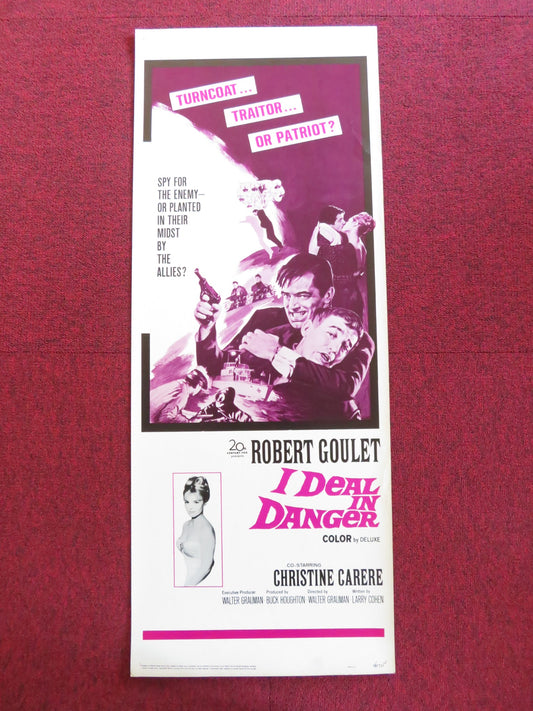 I DEAL IN DANGER US INSERT (14"x 36") POSTER ROBERT GOULET CHRISTINE CARERE 1966
