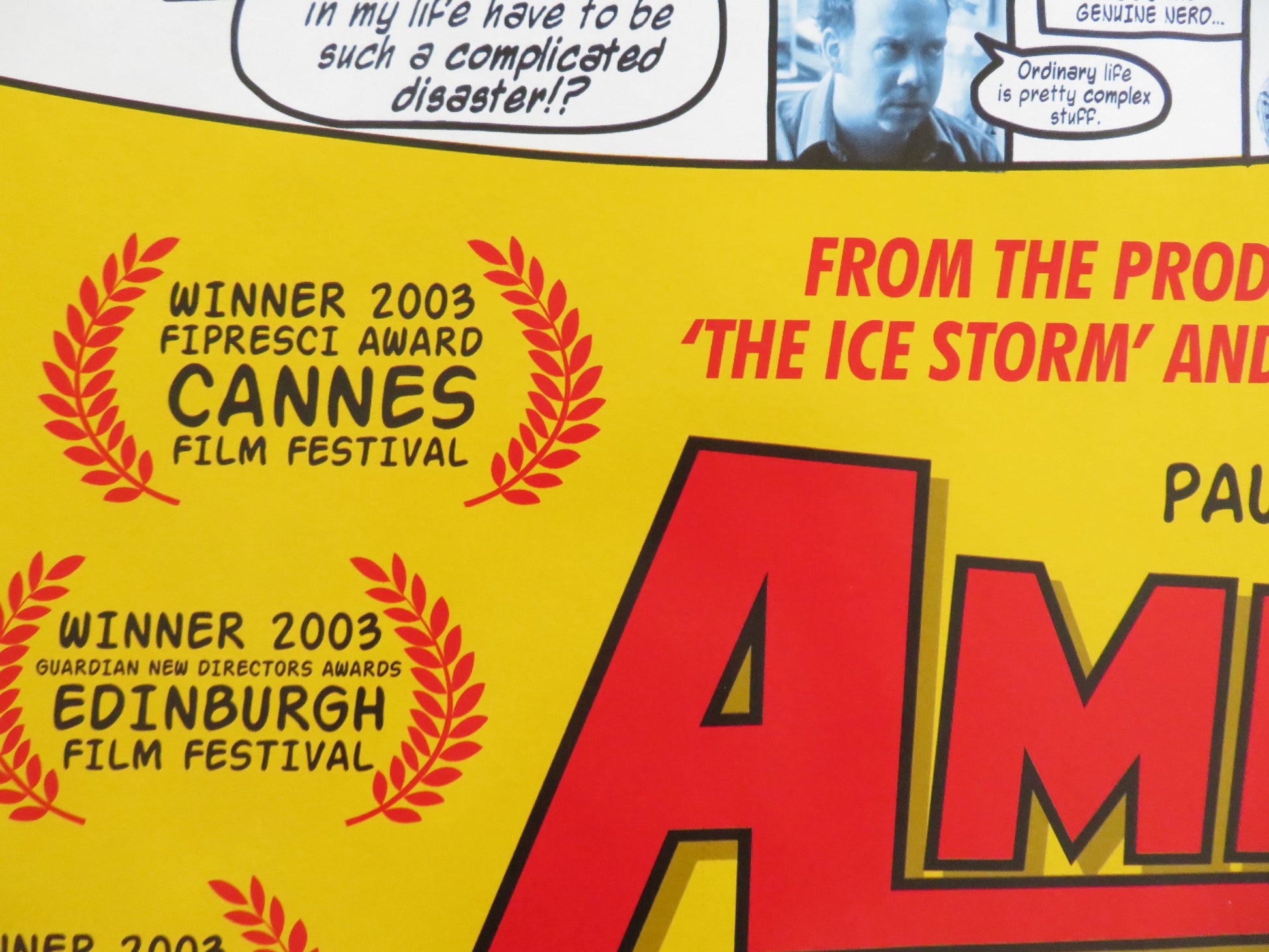 AMERICAN SPLENDOUR UK QUAD ROLLED POSTER PAUL GIAMATTI HOPE DAVIS 2003 - Rendezvous Cinema