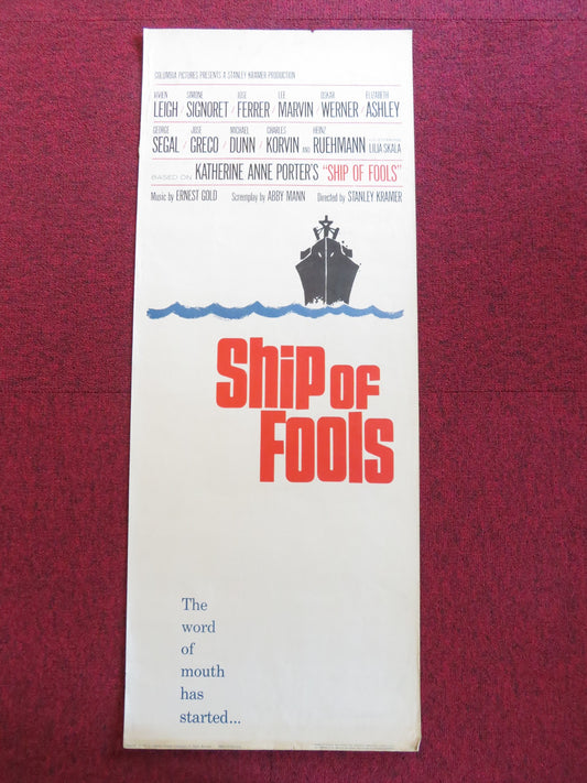 SHIP OF FOOLS US INSERT (14"x 36") POSTER VIVIEN LEIGH SIMONE SIGNORET 1965