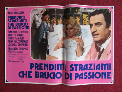PRENDIMI STRAZIAMI CHE BRUCIO DI PASSIONE - A ITALIAN FOTOBUSTA POSTER 1975 - Rendezvous Cinema