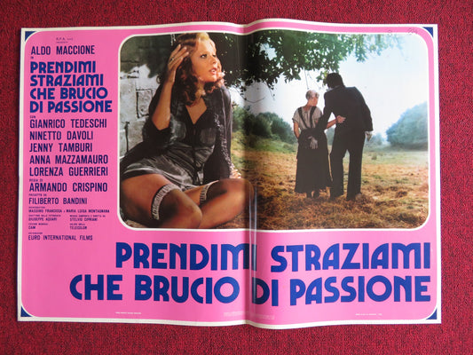 PRENDIMI STRAZIAMI CHE BRUCIO DI PASSIONE - B ITALIAN FOTOBUSTA POSTER 1975 - Rendezvous Cinema