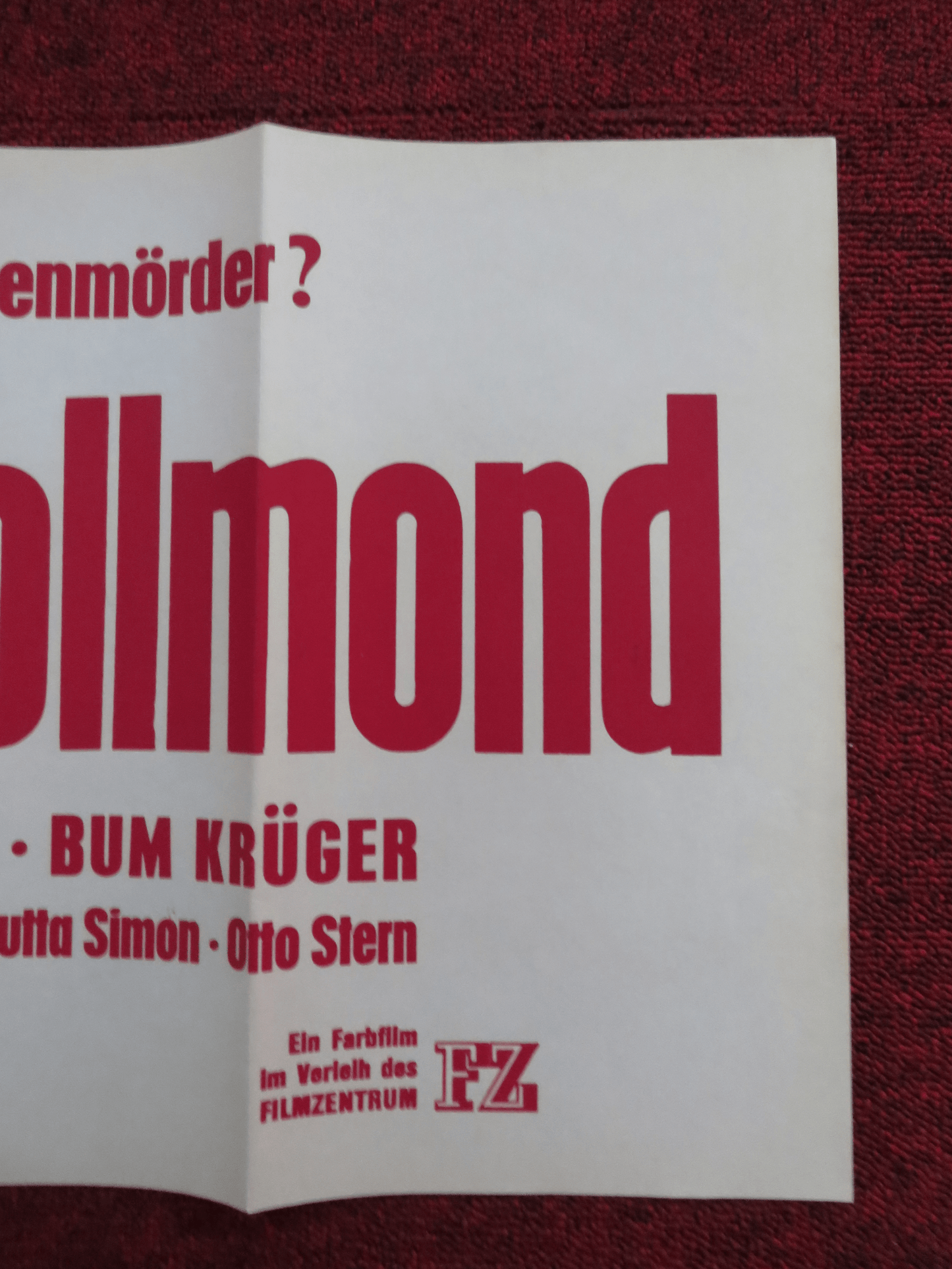 IMMER BEI VOLLMOND GERMAN POSTER KAI FISCHER ALOIS MARIA GIANI 1970 Rendezvous Cinema Movie posters