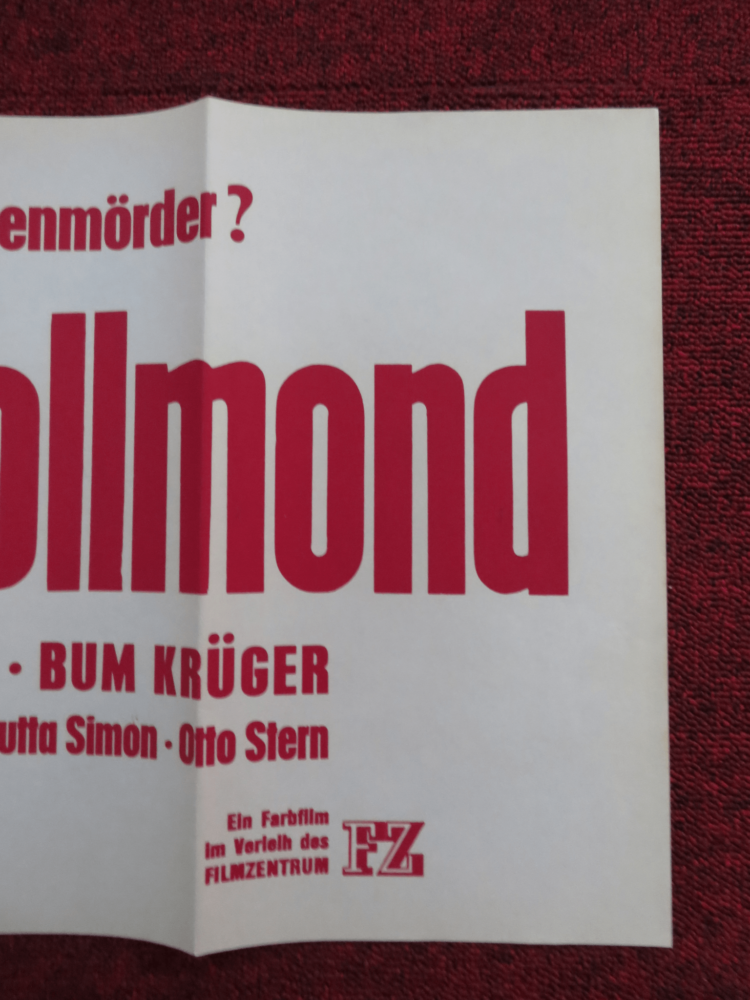 IMMER BEI VOLLMOND GERMAN POSTER KAI FISCHER ALOIS MARIA GIANI 1970 Rendezvous Cinema Movie posters