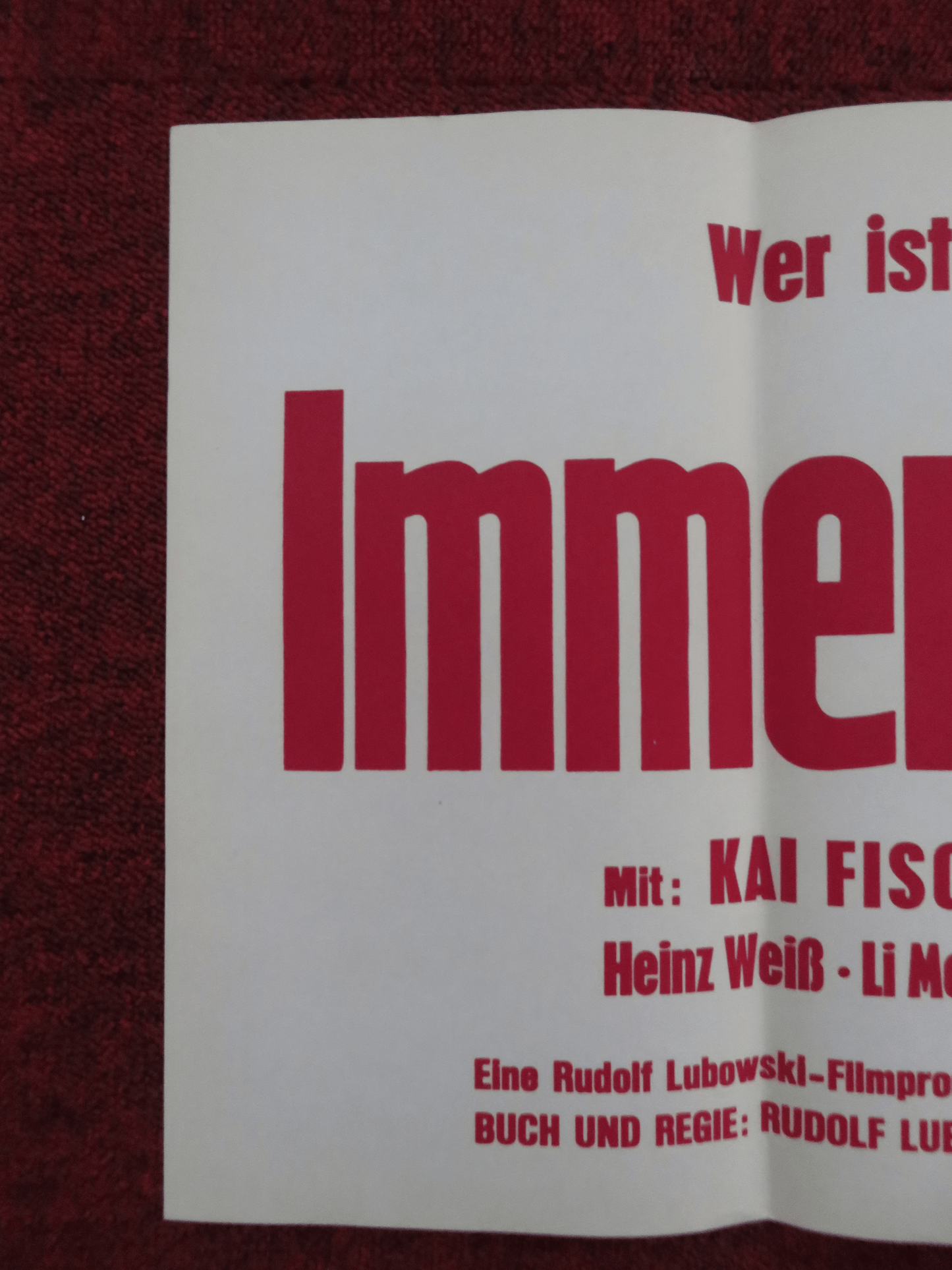 IMMER BEI VOLLMOND GERMAN POSTER KAI FISCHER ALOIS MARIA GIANI 1970 Rendezvous Cinema Movie posters