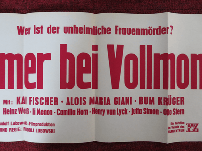 IMMER BEI VOLLMOND GERMAN POSTER KAI FISCHER ALOIS MARIA GIANI 1970 Rendezvous Cinema Movie posters
