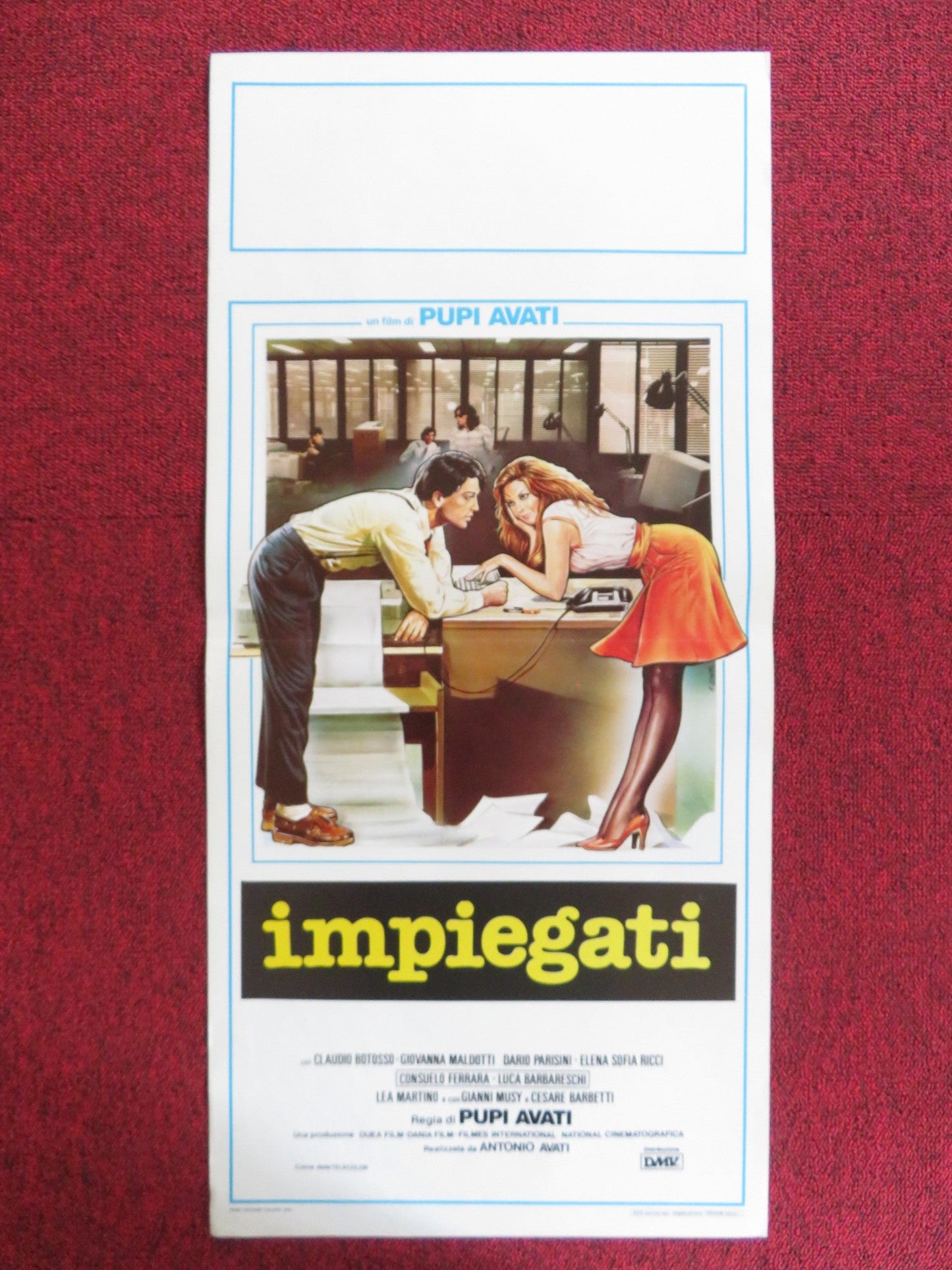 IMPIEGATI ITALIAN LOCANDINA POSTER CLAUDIO BOTOSSO GIOVANNA MALDOTTI 1985 Rendezvous Cinema Movie posters