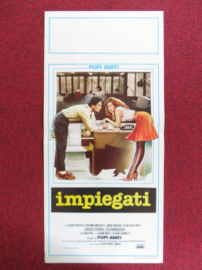 IMPIEGATI ITALIAN LOCANDINA POSTER CLAUDIO BOTOSSO GIOVANNA MALDOTTI 1985 Rendezvous Cinema Movie posters