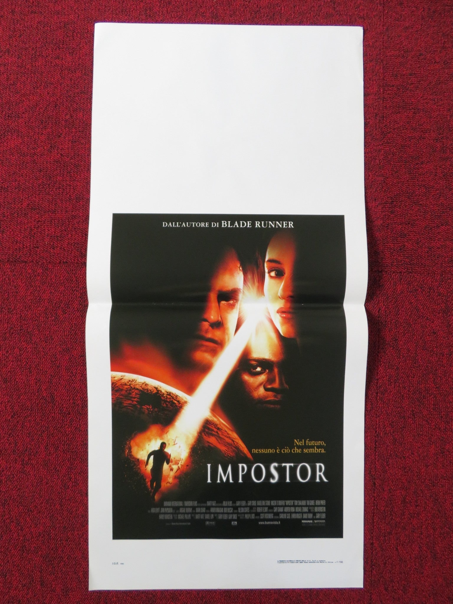 IMPOSTER ITALIAN LOCANDINA POSTER GARY SINISE MADELEINE STOWE 2001 Rendezvous Cinema Movie posters