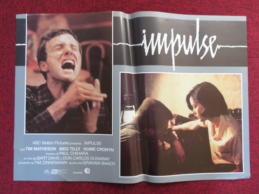 IMPULSE - A ITALIAN FOTOBUSTA POSTER TIM MATHESON MEG TILLY 1984 Rendezvous Cinema Movie posters