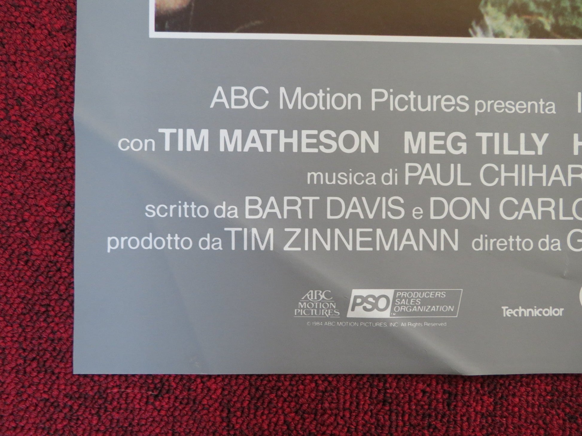 IMPULSE - C ITALIAN FOTOBUSTA POSTER TIM MATHESON MEG TILLY 1984 Rendezvous Cinema Movie posters