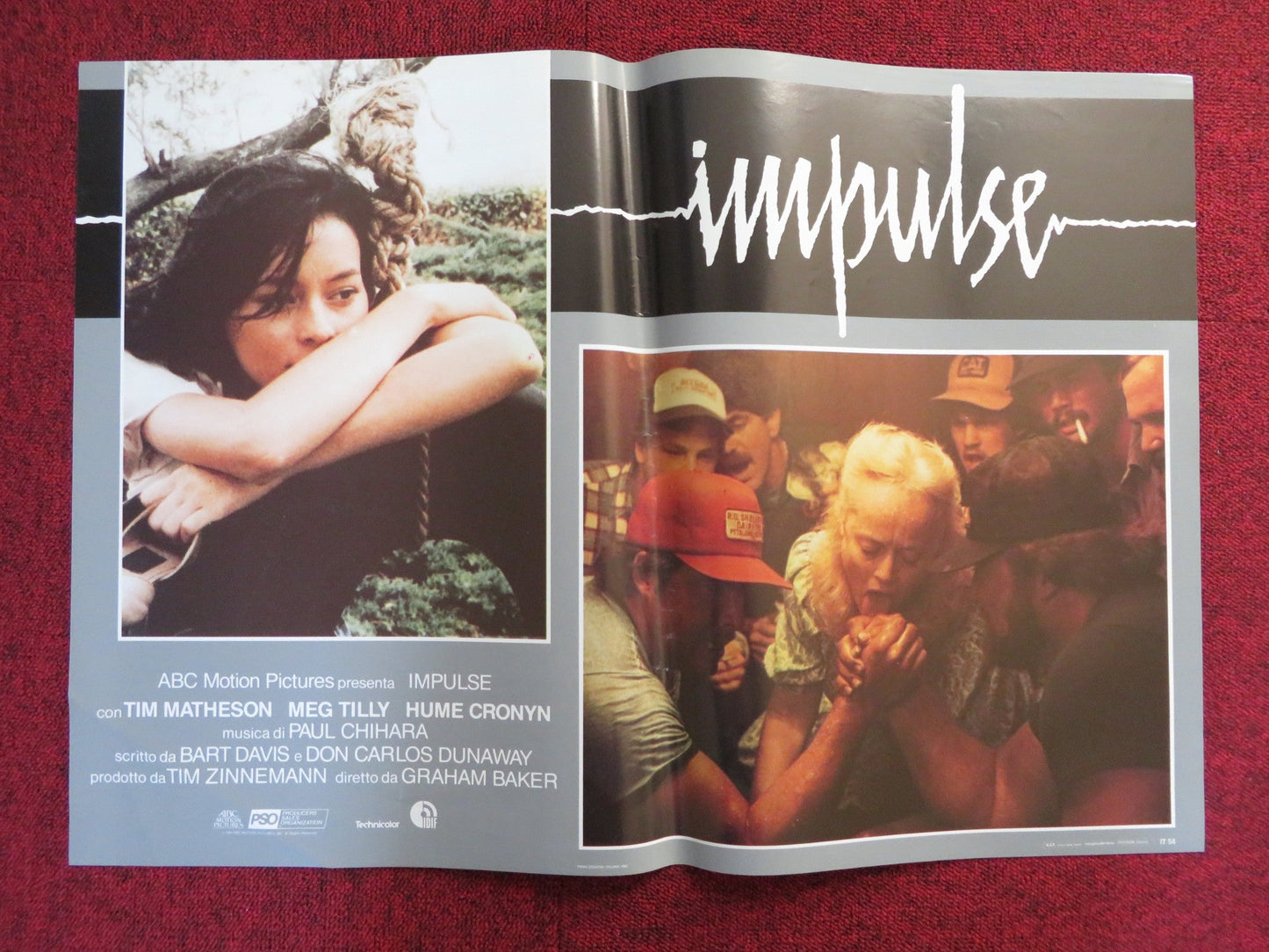 IMPULSE - C ITALIAN FOTOBUSTA POSTER TIM MATHESON MEG TILLY 1984 Rendezvous Cinema Movie posters