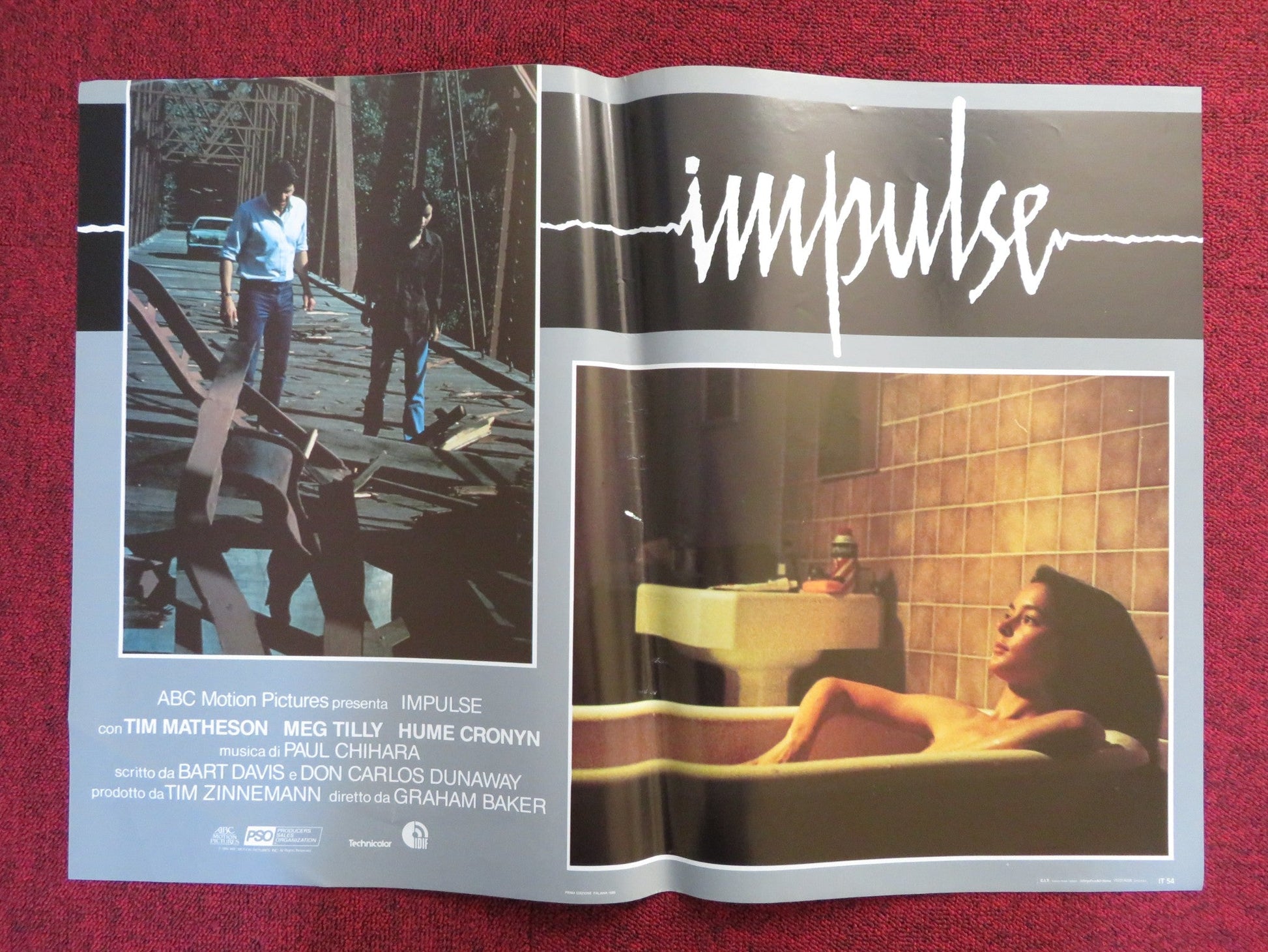 IMPULSE - D ITALIAN FOTOBUSTA POSTER TIM MATHESON MEG TILLY 1984 Rendezvous Cinema Movie posters